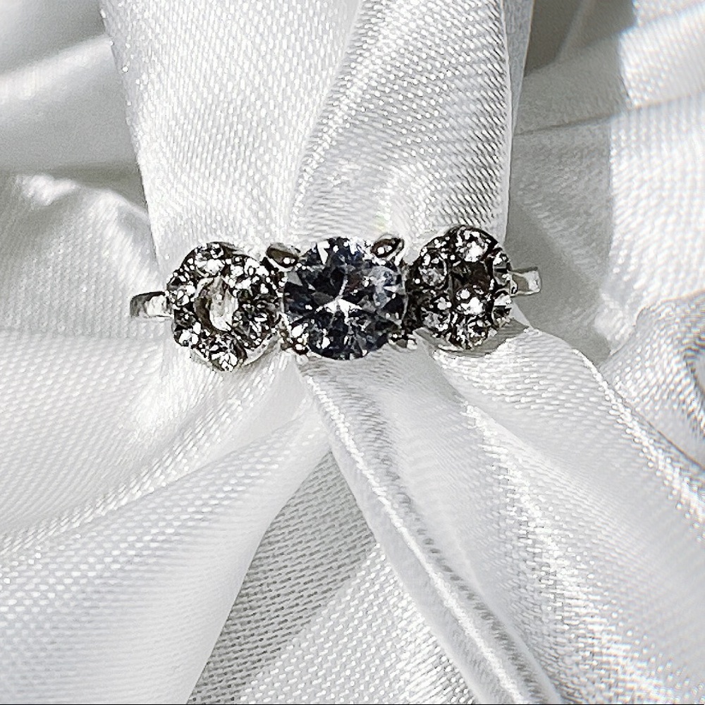 Bow Sterling Silver CZ Ring for Women